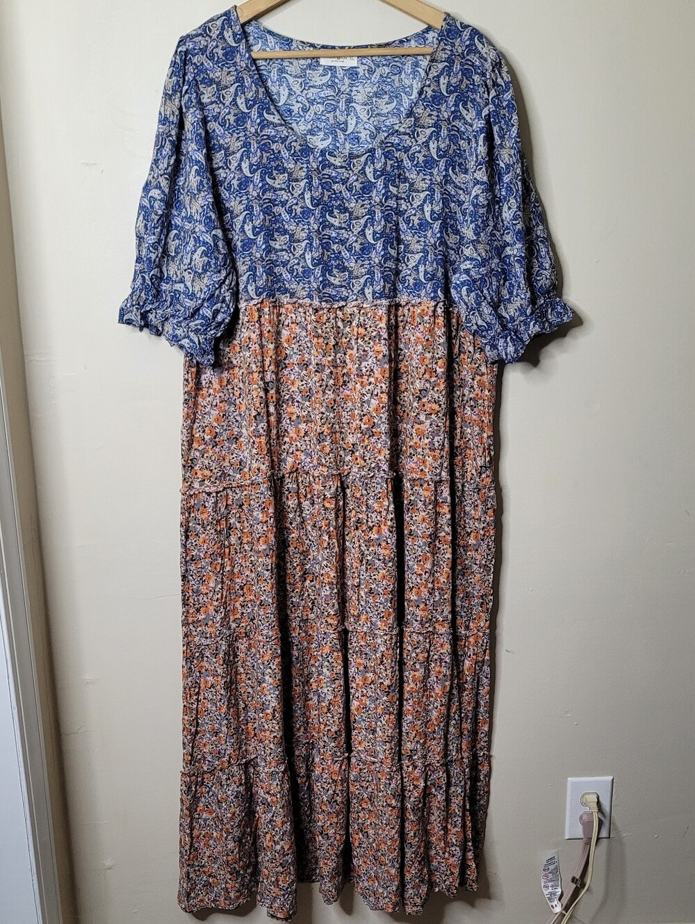 Natural Life Collette Tiered Maxi Dress Size XL - Picture 3 of 10